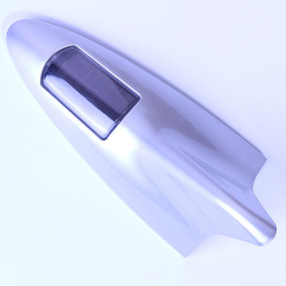 Car solar shark fin anti-collision light mounted on a vehicle roof