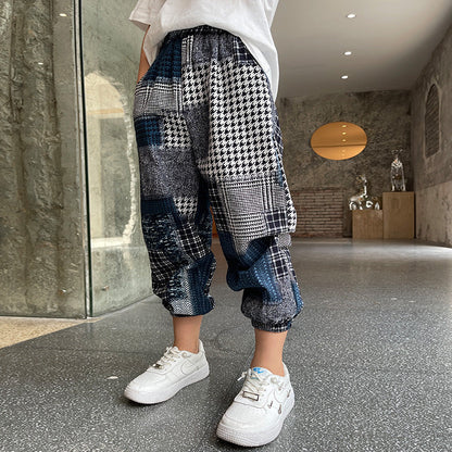 Boys' summer casual sports pants for children, lightweight design in a comfortable fit