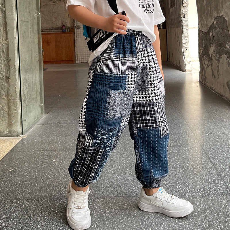 Boys' summer casual sports pants, lightweight children's trousers in a comfortable style