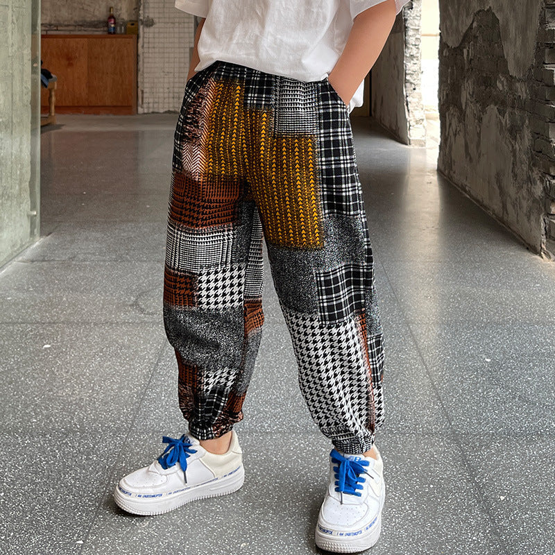 Boys' summer casual sports pants, lightweight children's pants in a comfortable everyday style