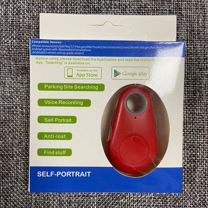 Water drop Bluetooth-compatible anti-lost object finder tracker in compact white design