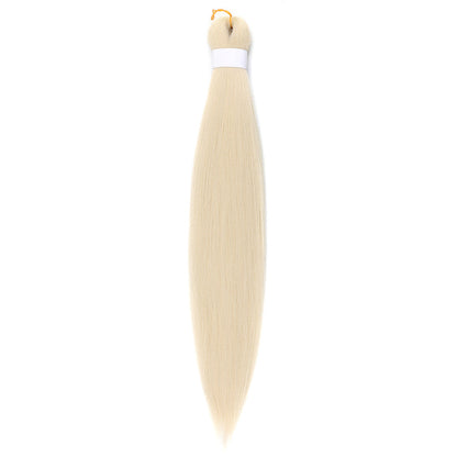 PVC low temperature flame-retardant fluffy pull block big braid styling wig in close-up view