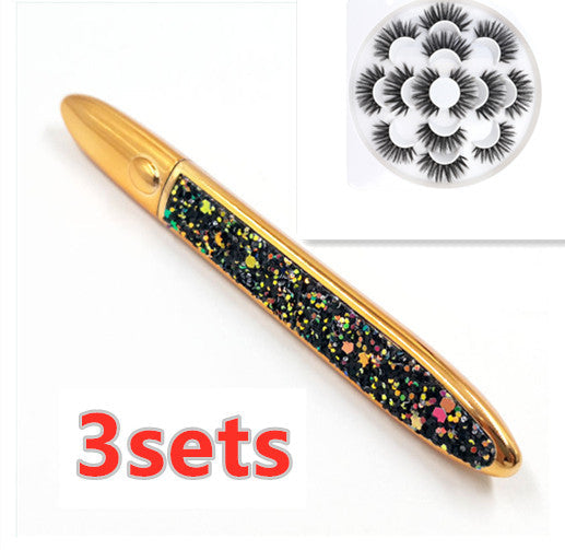 Self-adhesive multicolor false eyelashes with eyeliner by My Store