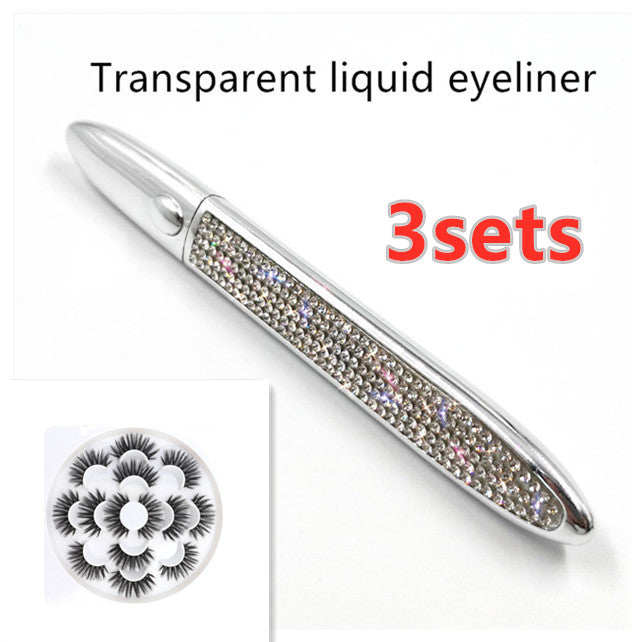 Multicolor self-adhesive false eyelashes with eyeliner by My Store