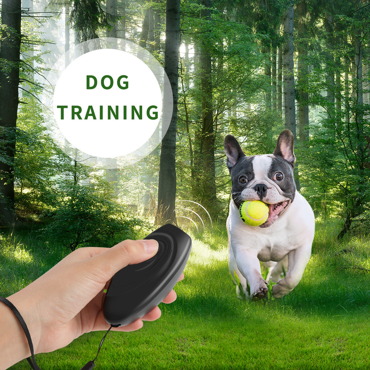 Ultrasonic dog repeller and trainer device by My Store, compact handheld design