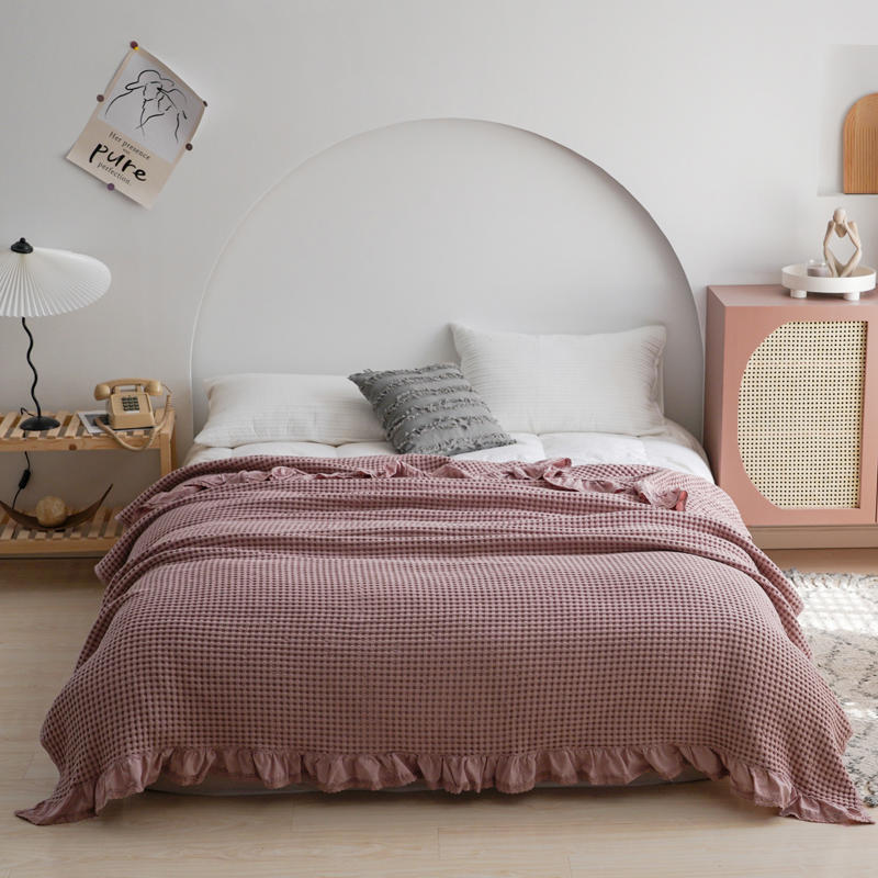 Nordic Nap single double air conditioning blanket in soft fabric, laid flat for a clear view