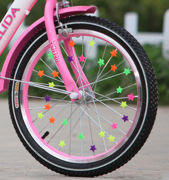 Children's bicycle decoration accessories on a bike	handlebars