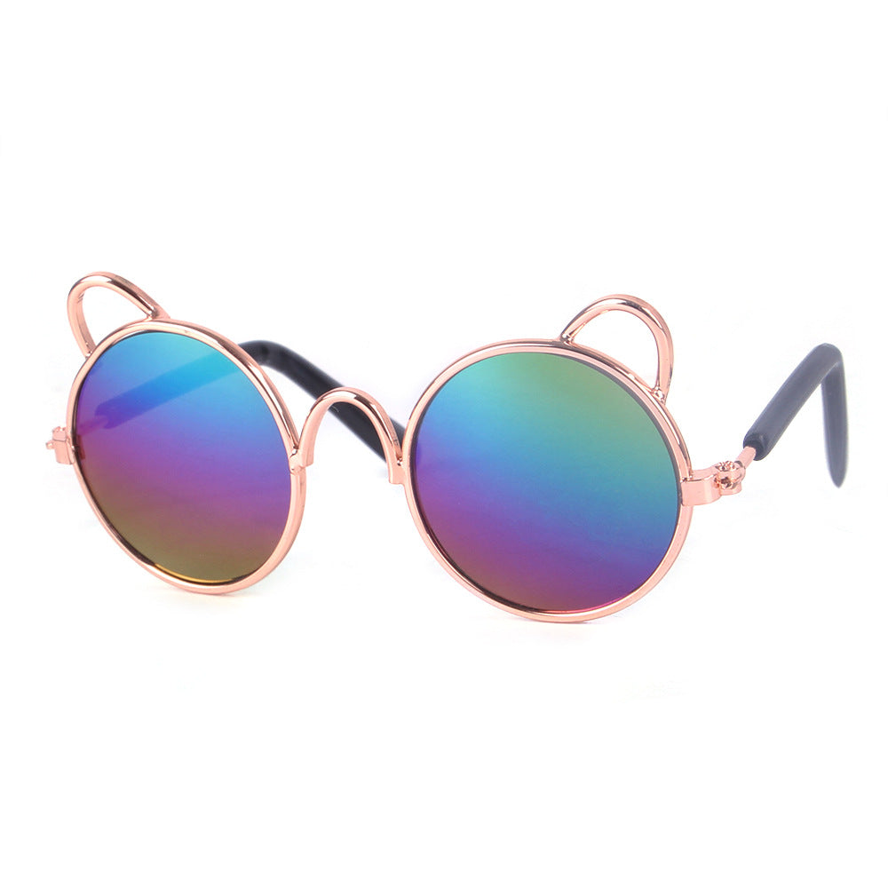 Cute cat and dog teddy sunglasses accessory in a playful animal design
