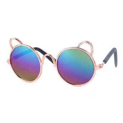 Cute cat and dog teddy sunglasses accessory in a playful animal design