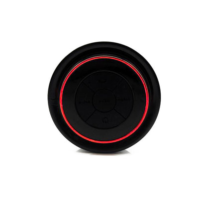 Waterproof Bluetooth mini portable speaker for bathroom use, compact black design