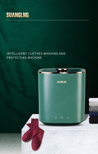 Mini portable fully automatic washing machine for dormitory and travel use, compact underwear washer