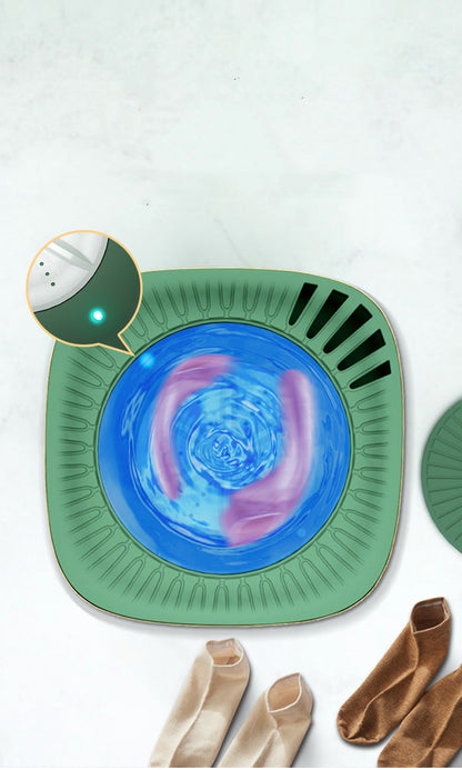 Mini portable fully automatic washing machine for dormitory and travel, compact underwear washer