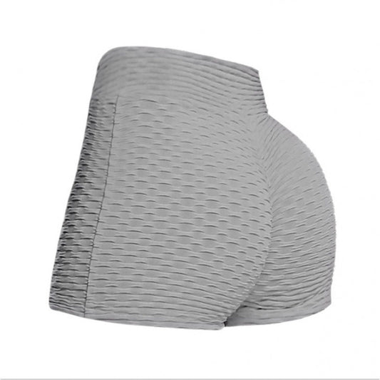 Black sports buttocks-tight yoga hot pants shorts with a close-fitting design for workouts and exercise