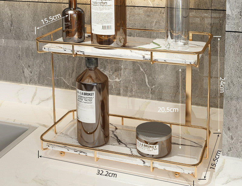 Light luxury bathroom shelf in a modern minimalist design