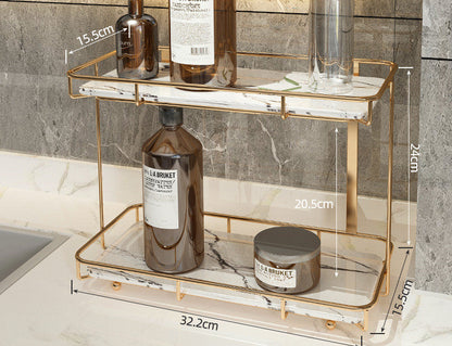 Light luxury bathroom shelf in a modern minimalist design