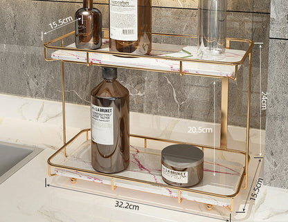 Light luxury bathroom shelf for organized storage and modern bathroom decor