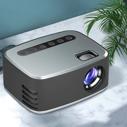 Mini portable projector displaying 1080P HD image for home use