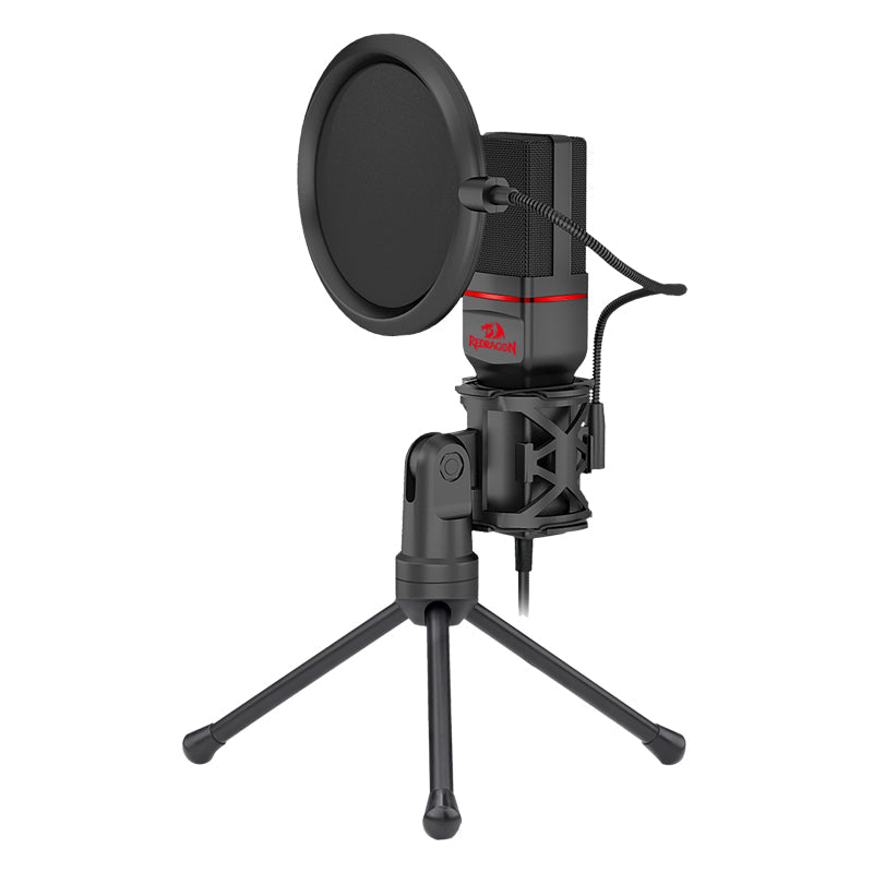 Noise reduction game anchor recording microphone for dedicated live sing bars, black design