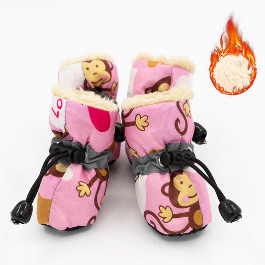 Small dog summer shoes, anti-dirty waterproof pet rain boots with protective foot covers