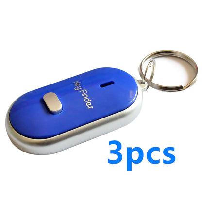 LED whistle control induction key ring, multi-function key finder and anti-lost device for elderly users