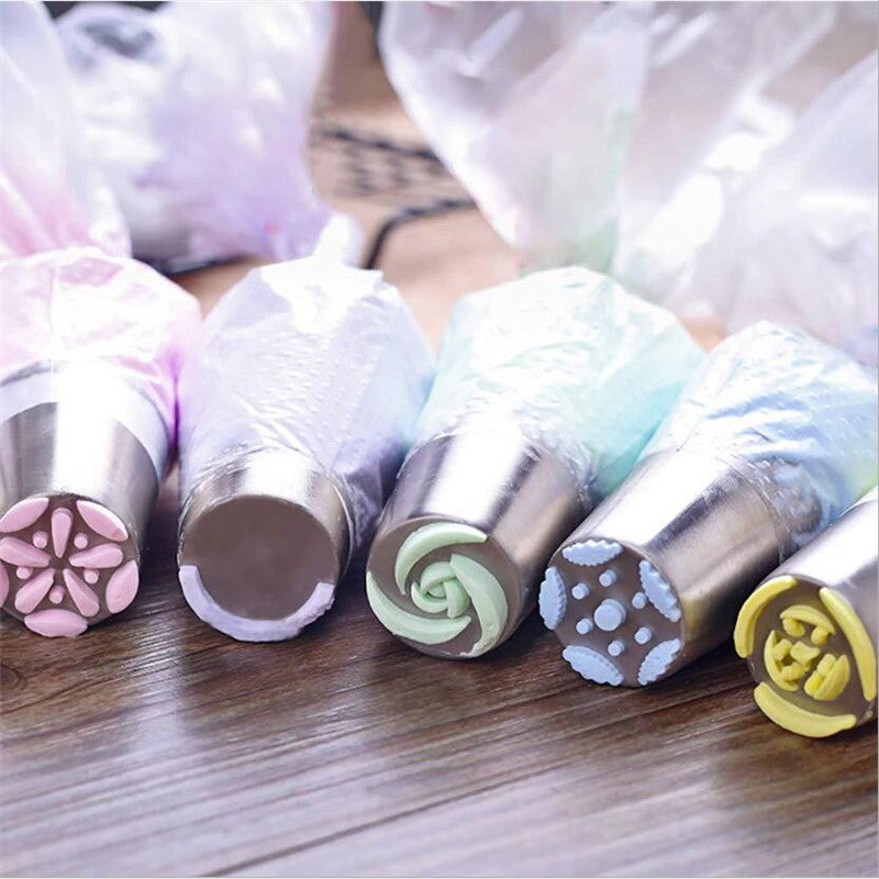 11-piece Russian tulip icing piping nozzles and pastry leaf tips for cupcake and cake decorating