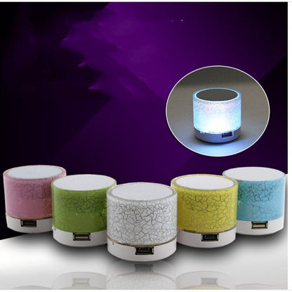 Mini portable card Bluetooth speaker with waterproof lantern design and stereo subwoofer, front view