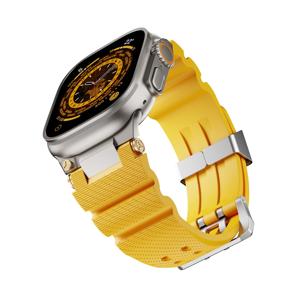 Sports silicone watch strap in a durable, flexible design