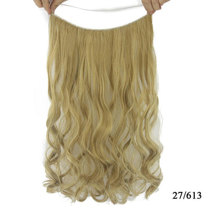 Invisible halo hair extension by My Store, viewed from the front with seamless single-piece design
