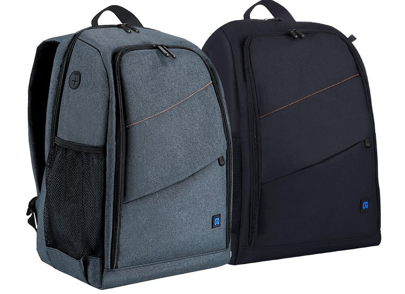 Waterproof camera backpack with padded compartments and adjustable straps for photographers