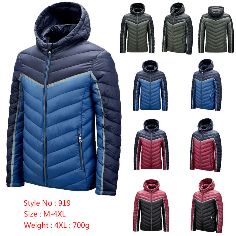 Men's winter cotton clothing in a warm, casual style