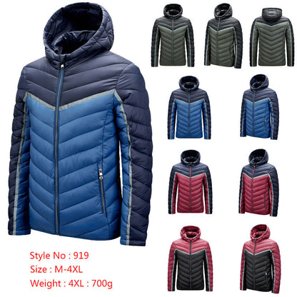 Men's winter cotton clothing in a warm, casual style