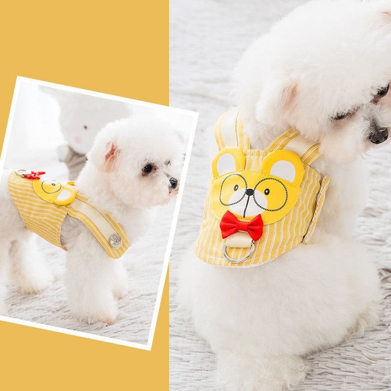 Cute pet dog harness and leash set from My Store, adjustable design for comfortable walks