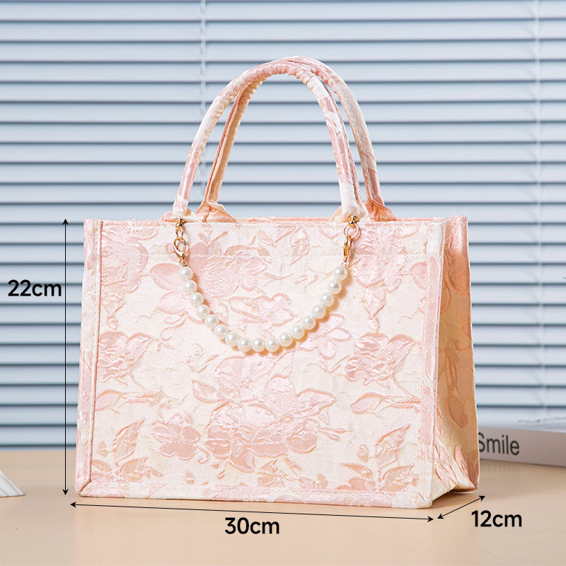 Relief-printed souvenir canvas gift bag by My Store