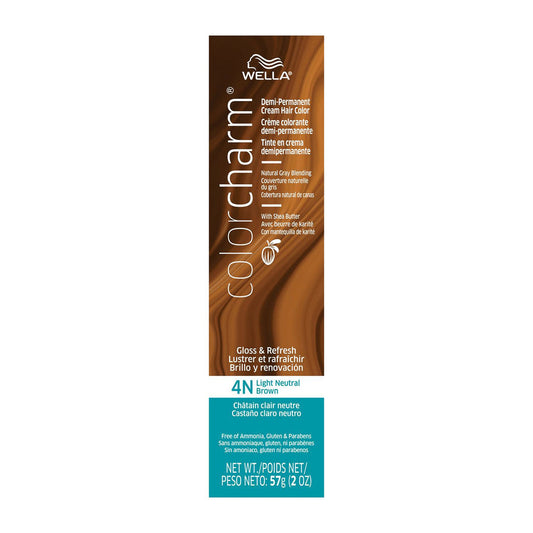 Wella ColorCharm Demi-Permanent Creme Hair Color 2 Oz - 4N Light Neutral Brown