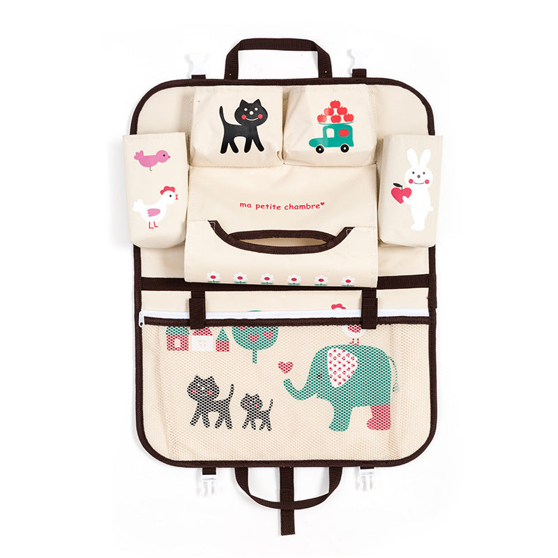 Cartoon car storage bag, seat hanging bag with playful vehicle design by My Store