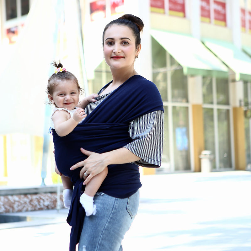 Solid color baby sling carrier by My Store, lightweight fabric with adjustable shoulder strap