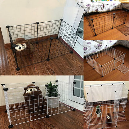 Splicing Teddy isolation door rabbit cage with wire enclosure and secure entry door