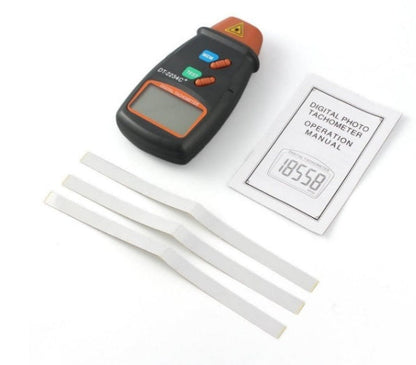 Digital tachometer by My Store displaying RPM readings on a digital screen
