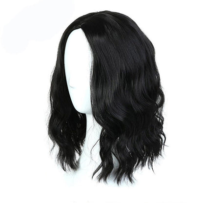 African short curly headgear in natural-looking curls, shown from the front