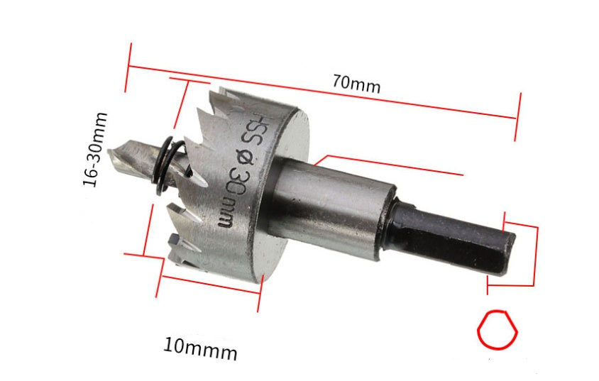 Aluminum plate iron drilling tool for precision holes, compact metal drill accessory
