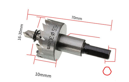 Aluminum plate iron drilling tool for precision holes, compact metal drill accessory
