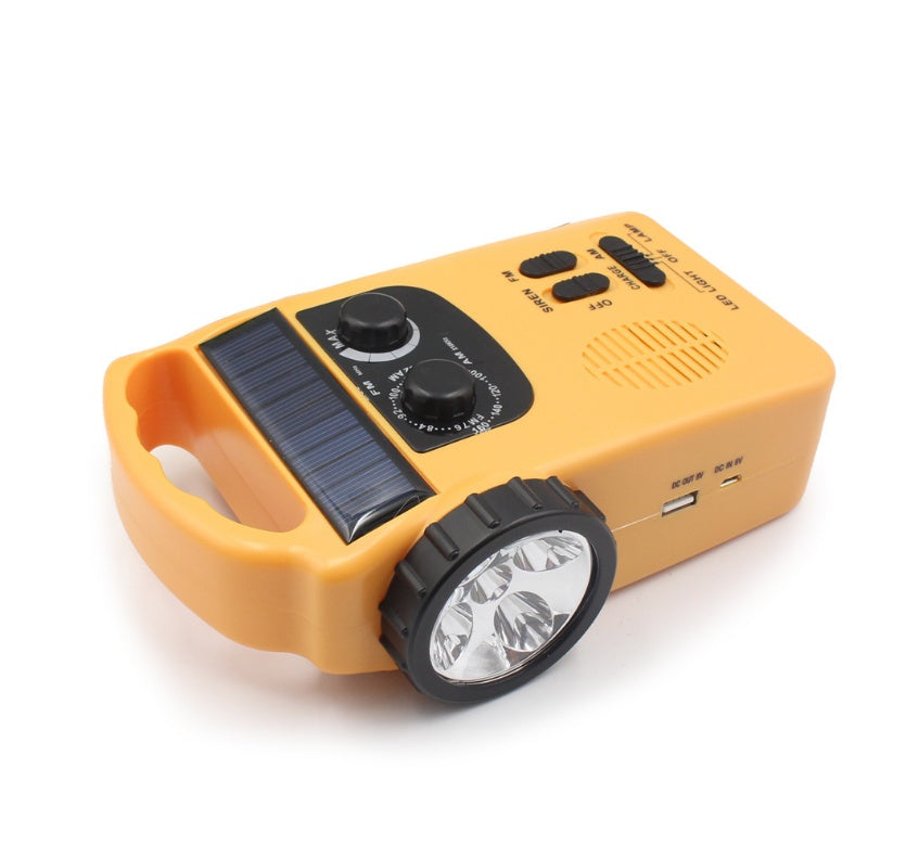 Hand-cranked emergency radio with built-in light from My Store