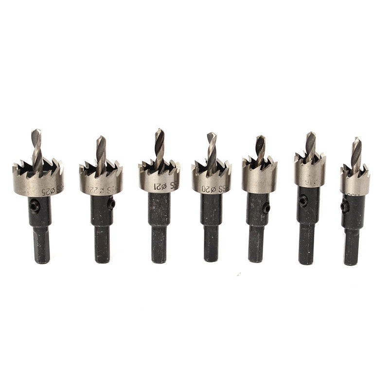 Two-piece cutter drill bit set with durable metal bits and cutting edges for drilling applications