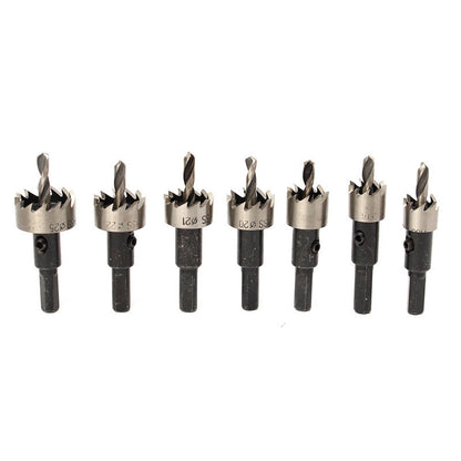Two-piece cutter drill bit set with durable metal bits and cutting edges for drilling applications