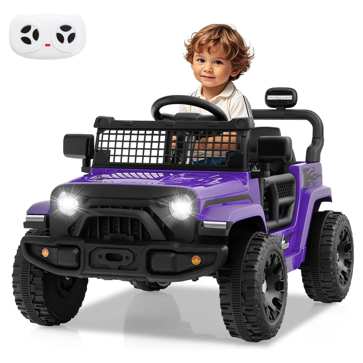 12V kids ride-on truck by GBruno Store, battery-powered electric vehicle with realistic design and vibrant colors for children to drive