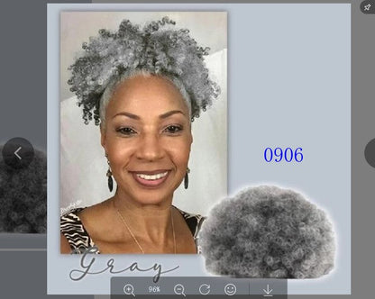 High puff ponytail hair extension displayed in a full, voluminous style