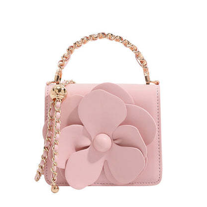Floral sweet mini square bag for women, compact design with delicate flower pattern and structured shape