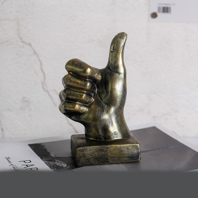 Resin gesture ornaments in assorted hand gesture designs