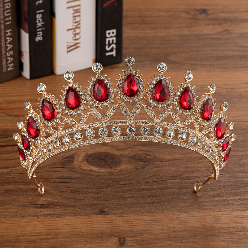 Bridal crown wedding alloy diamond crown, elegant fashion headdress with sparkling rhinestone details