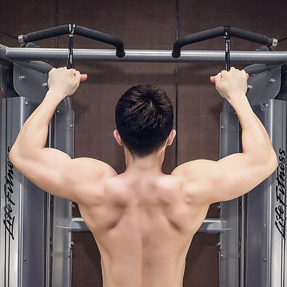 Fitness grip pull-up equipment accessories for strength training, black ergonomic handles